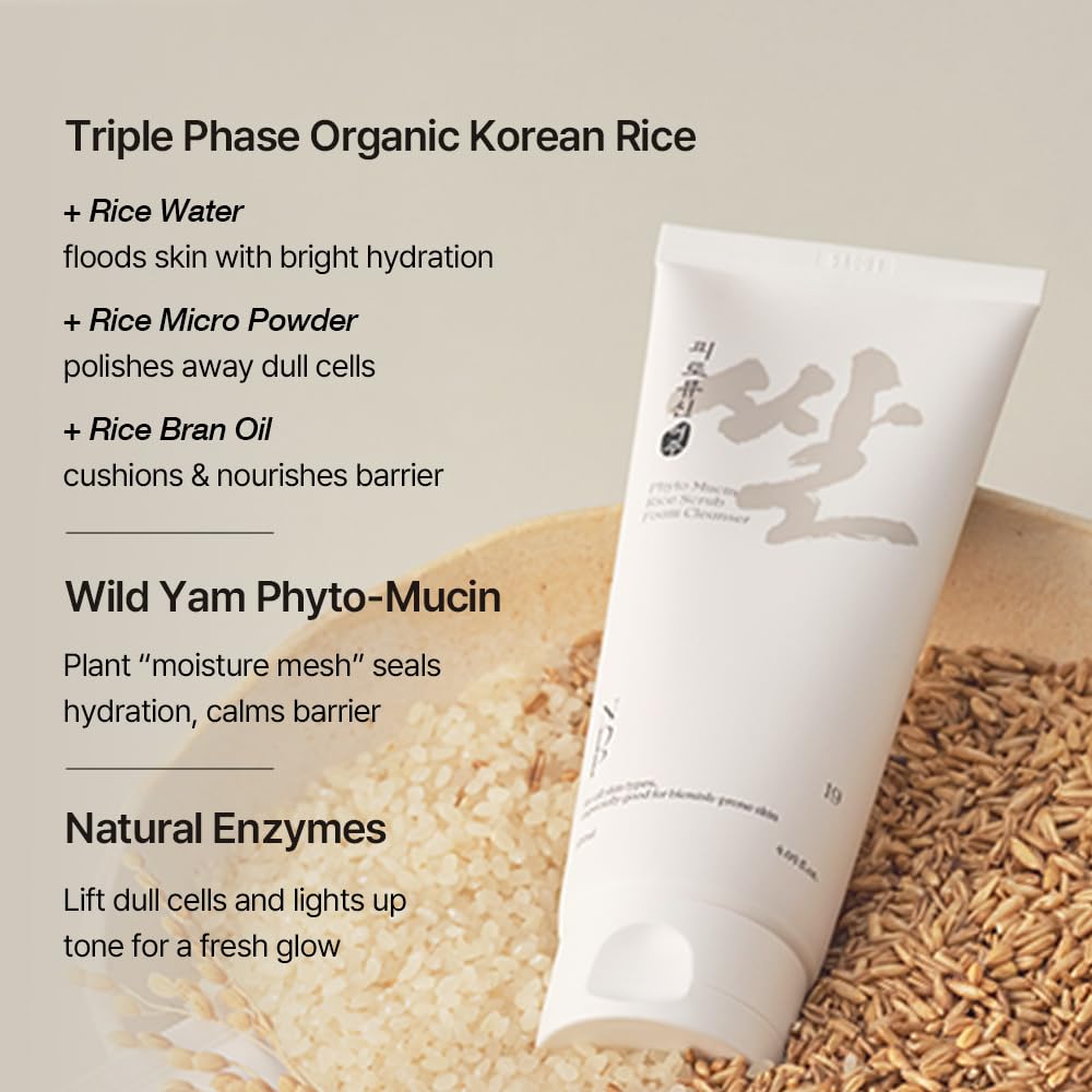 Phyto Mucin Rice Scrub Foam Cleanser